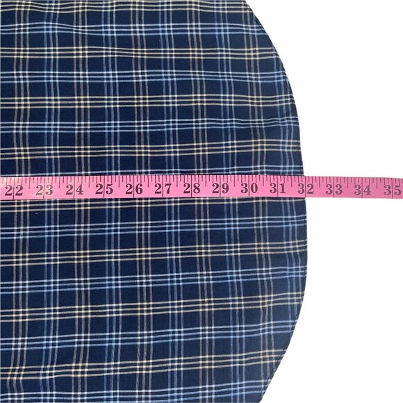 Vtg Plains Western Wear Pearl Snap Cowboy Shirt Sz L Blue Plaid LS Cowboycore - Picture 8 of 9